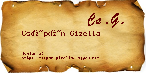 Csépán Gizella névjegykártya