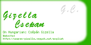 gizella csepan business card