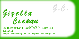 gizella csepan business card